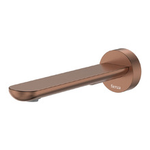 Empire Slim 180mm Brushed Copper Round Wall Basin Spout