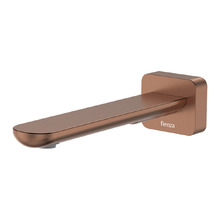Empire Slim 180mm Brushed Copper Square Wall Basin Spout
