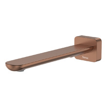 Empire Slim 220mm Brushed Copper Square Wall Basin Spout