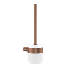 Empire Slim Brushed Copper Toilet Brush & Holder Set