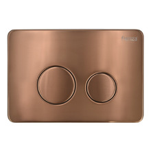 R&T Brushed Copper Stainless Steel Dual Flush Plate