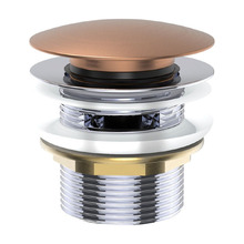 40mm Brushed Copper Universal Pop-Up Waste with Overflow