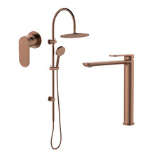 Empire Twin Rail Shower & Tapware Package