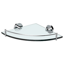Michelle Chrome Glass Bathroom Corner Shelf