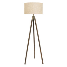 Salem Pine Wood & Linen Floor Lamp