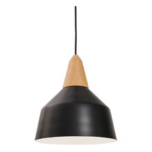 Westerly Rubberwood & Iron Pendant Light