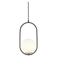 Novato Iron & Opal Glass Pendant Light