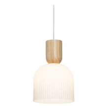 Madison Rubberwood & Glass Pendant Light