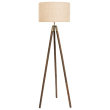 Salem Pine Wood & Linen Floor Lamp