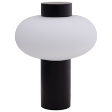 Luso Rubberwood & Opal Glass Table Lamp