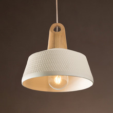 Largo Ceramic & Oak Wood Pendant Light