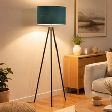 Reno Iron & Velvet Floor Lamp