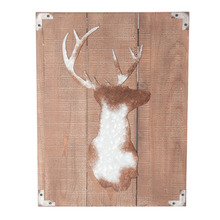 Luxe Wooden Stag Wall Art
