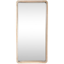 Natural Cooper Rectangular Wooden Wall Mirror