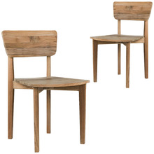 Sierra Teak Wood Dining Chairs (Set of 2)