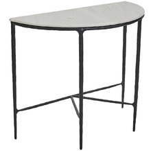 Black Heston Demilune Console Table