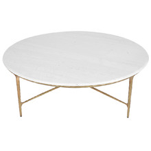 Heston Round Marble-Top Coffee Table
