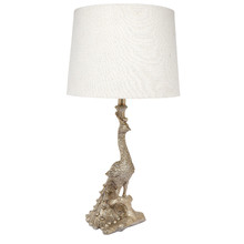 Peacock Resin Table Lamp