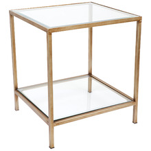 Charlotte Glass-Top Side Table