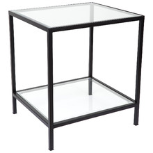 Charlotte Glass-Top Side Table