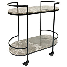 Stryde Marble & Stainless Steel Bar Cart