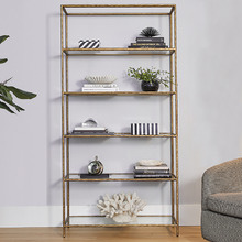 Zayden Metal & Glass Shelving Unit