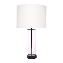 Payne Glass & Metal Linen Table Lamp
