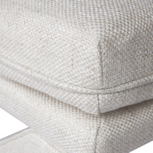 Natural Evelyn Linen-Blend Accent Stool