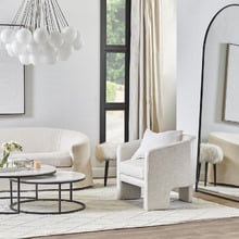 Natural Shana Linen-Blend Tub Chair