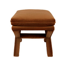Caramel Evelyn Velvet Accent Stool