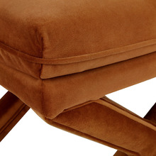 Caramel Evelyn Velvet Accent Stool