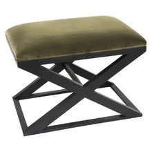 Cross Legged Logan Velvet Stool