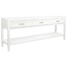 White Soloman Console Table