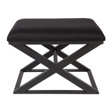 Black Sevyn Cross Leg Wooden Stool