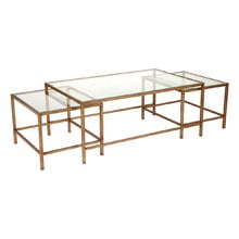 3 Piece Charlotte Glass-Top Nesting Table Set