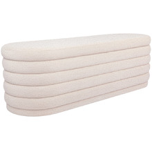 Liam Boucle Storage Ottoman Bench