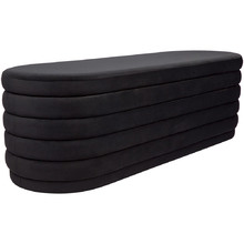 Liam Velvet Storage Ottoman Bench