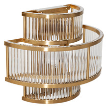 Abbey Fluted Glass Flush Mount Wall Light