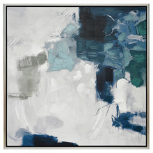 Blue Ms. Verne Framed Canvas Wall Art