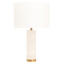 72cm Colombus Brass & Alabaster Table Lamp