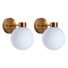 Paula Frosted Glass Wall Sconces (Set of 2)