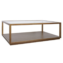Galvan Rectangular Glass-Top Coffee Table