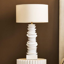 Cally Rolled Edge Resin Table Lamp