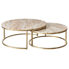 2 Piece Zoe Marble Nesting Coffee Table Set
