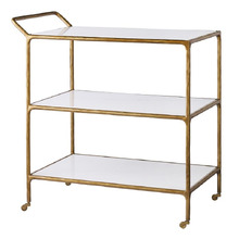 Preston 3 Tier Marble Bar Cart