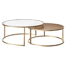 2 Piece Mona Round Nesting Coffee Table Set