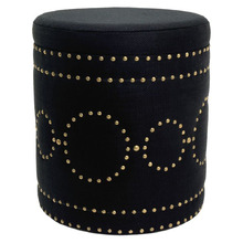 Monroe Linen-Blend Ottoman