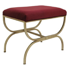 Roswell Velvet Accent Stool