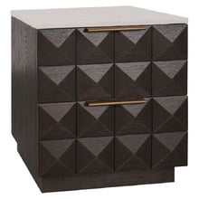White Bethany Marble Bedside Table