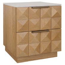 White Bethany Marble Bedside Table